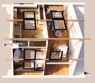 1802-architecture interieur Annecy- dessus r+1 2- organisation piece de vie region parisienne